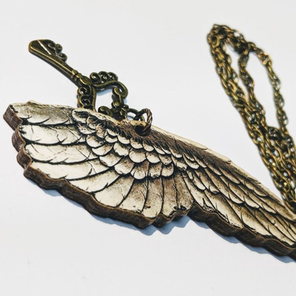 Winged Key Magical Mystical Necklace Free W/ Purch - Picture 3 of 5